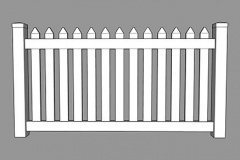 Colonial PVC Picket Fence